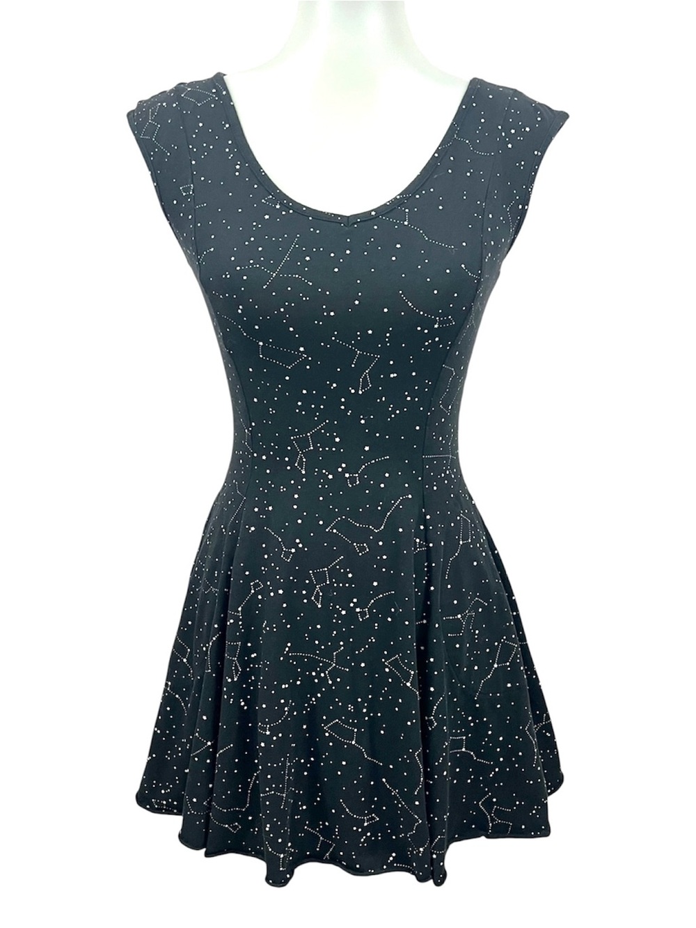 Effie’s Heart Retro Galaxy Constellation Pocket Skater Tunic Top Swing Dress - Picture 12 of 13